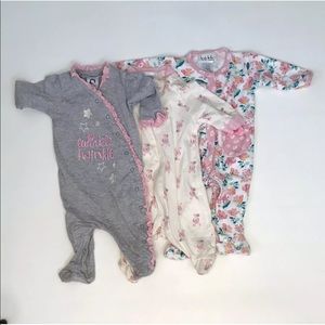 Baby Girl Footie Jammies Pajamas One Piece organic